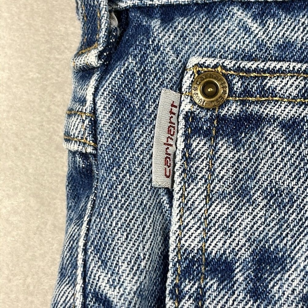 Carhartt Men's Straight‎ Leg Heavy Denim Jeans Measures 38x34 Medium Wash - Picture 5 of 10